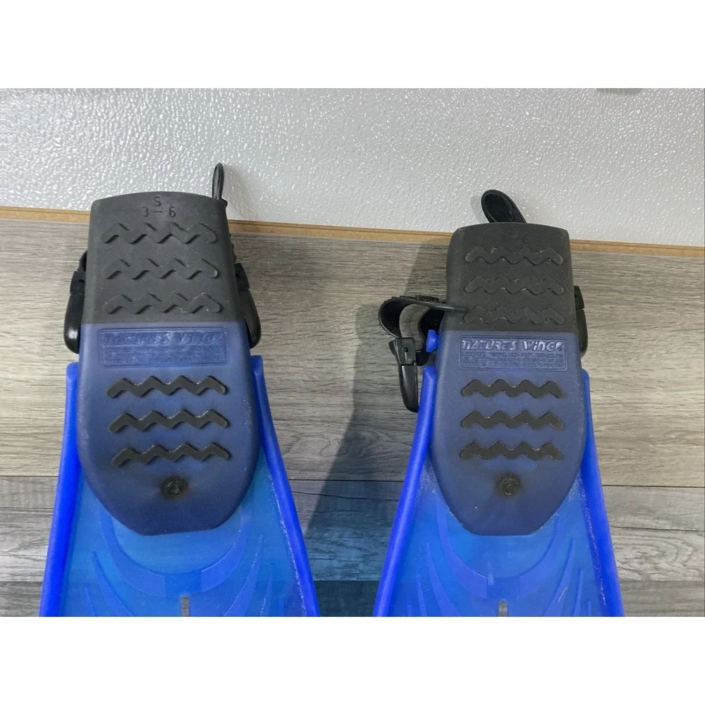 U.S. Divers Splitflex Diving Swimming Fins Flippers Blue‎ Size S Small 3-6 w Bag